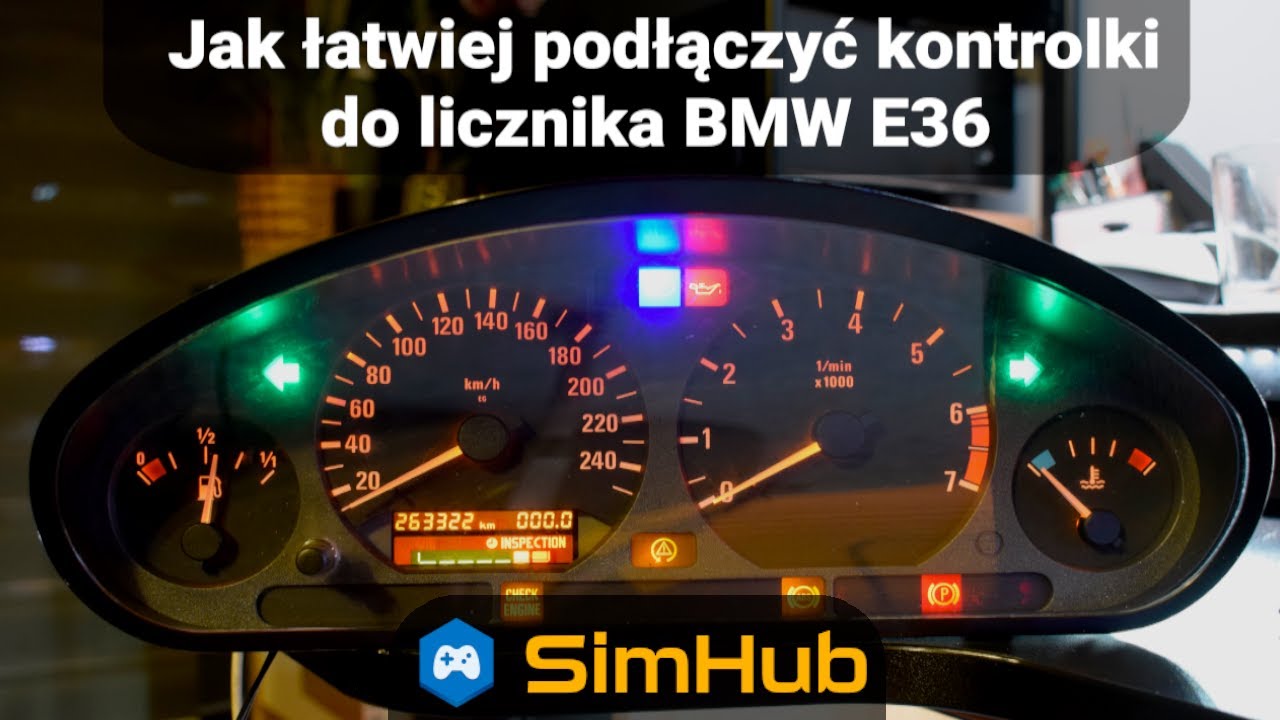 Jak podłączyć kontrolki do licznika BMW E36 cz. 2 | SimHub | BeamNG | ETS2 | Forza Horizon