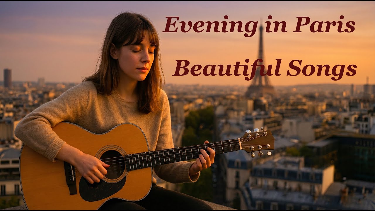 Beautiful Acoustic Folk Pop & Relaxing Songs – Evening in Paris