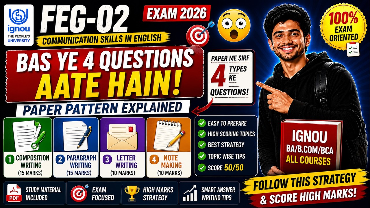 🔥 FEG-02 Exam 2026 😱 | Bas Ye 4 Questions Aate Hain! Composition, Letter, Paragraph & Note Making