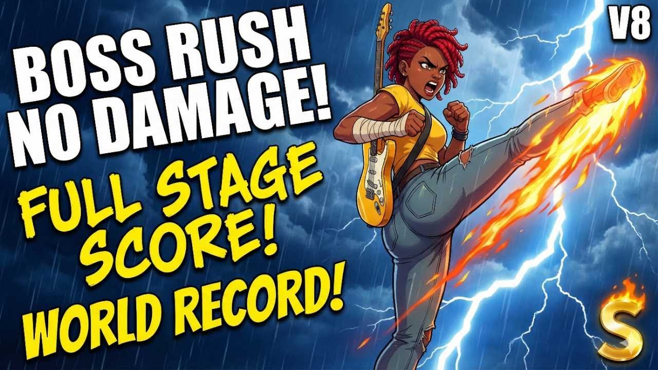 Streets of Rage 4 Cherry FULL COMBO & SCORE Boss Rush WR