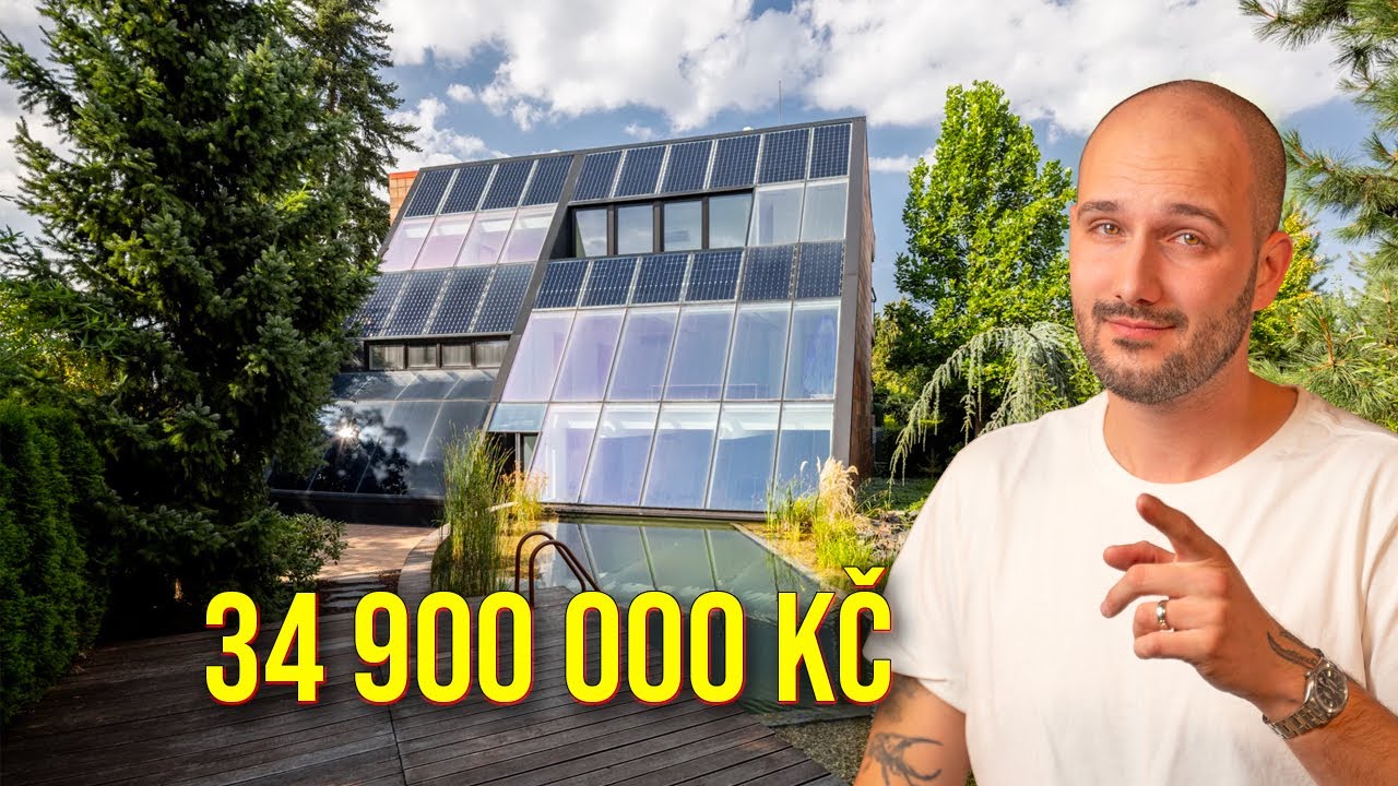 Prohlídka vily s naprosto jedinečným designem, wellness a koupacím jezírkem. Kdo si ji koupí?