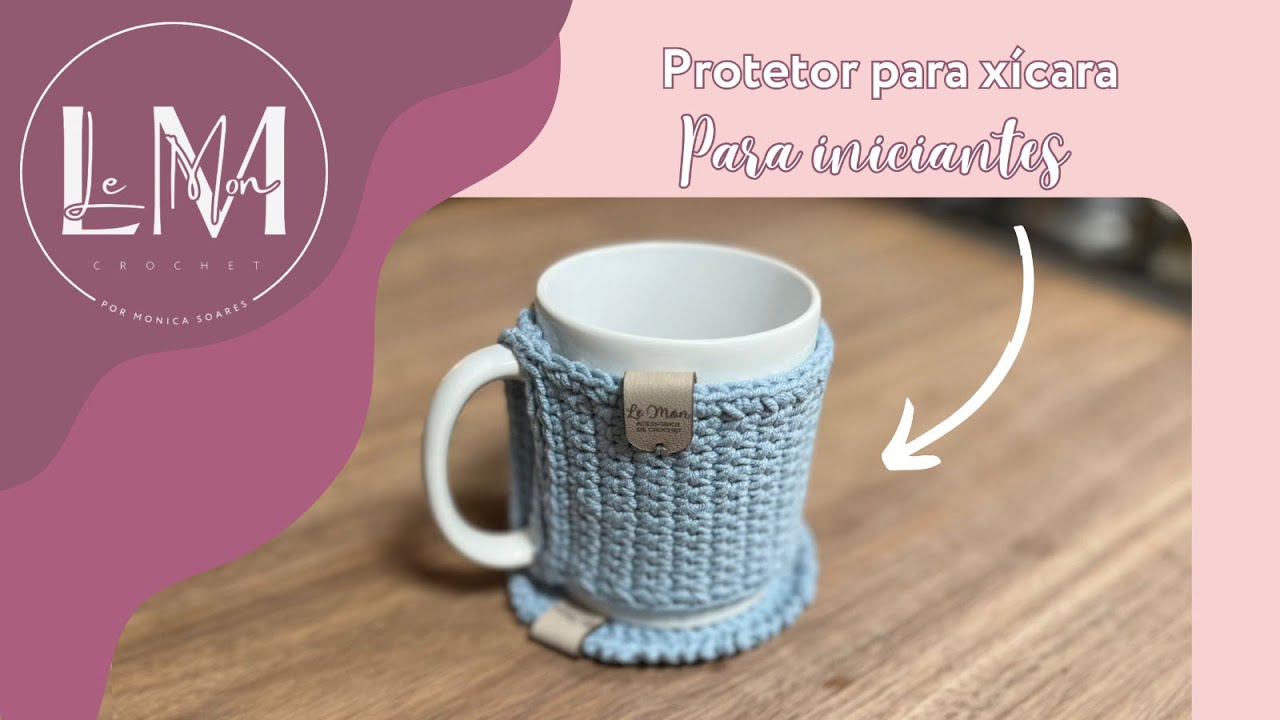 Protetor de Caneca - crochê para iniciantes - SUPER FÁCIL 😍