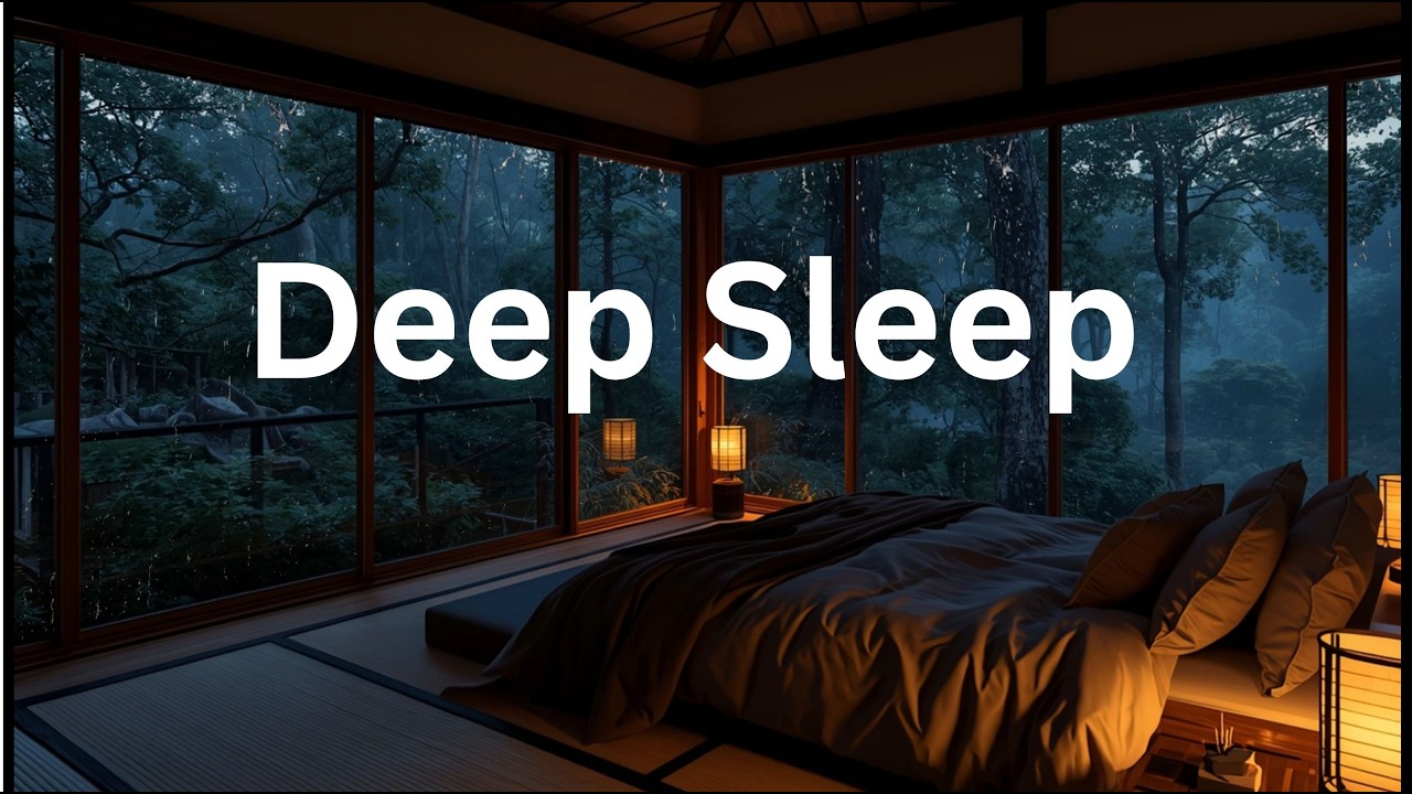 Night Rain Piano Ambience 🌧 Calm Sleep Music