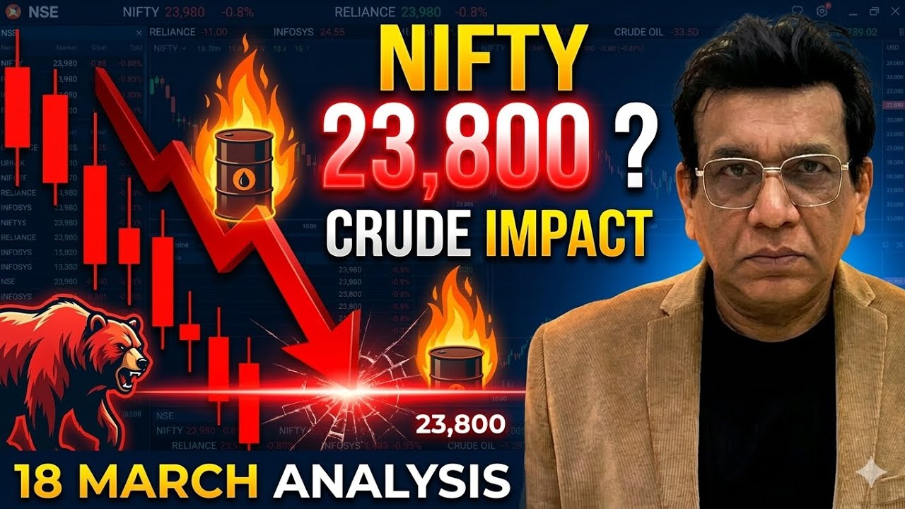 nifty prediction for tomorrow & bank nifty analysis for wednesday 18/3/2026