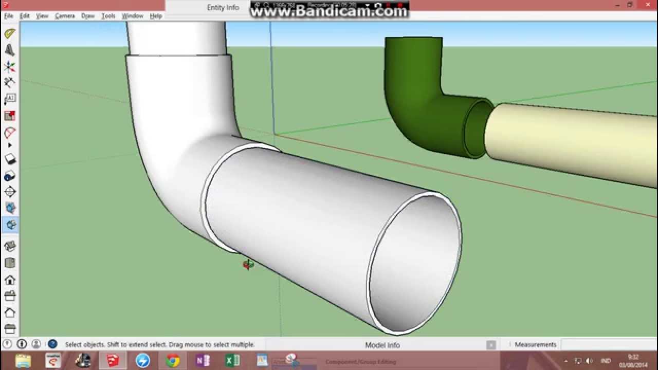 SketchUp PVC Elbow Fitting