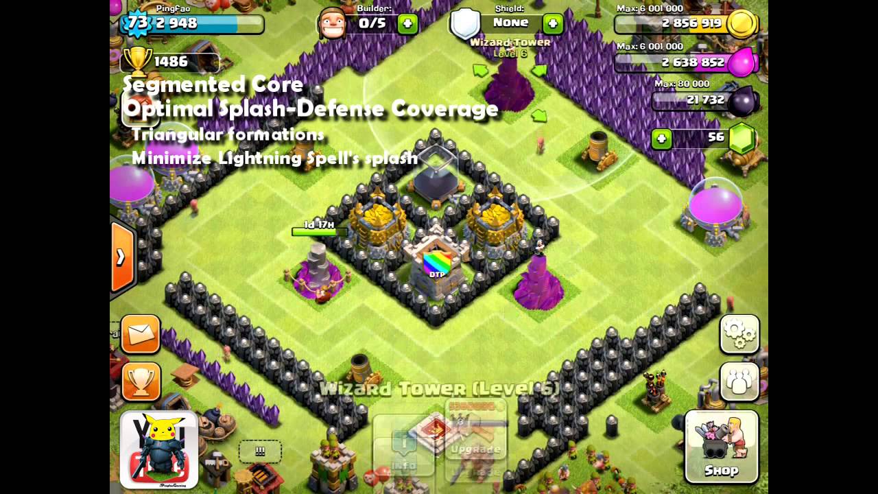 Clash of Clans [Tutorial] Town Hall 8 Design Guide - Pingfao's Tesla Theme Park [Revamped]