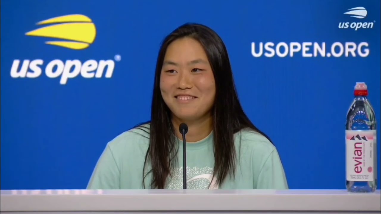A press Conference of Janice Tjen, after the victory against Veronika Kudermetova, R1 USO 2025