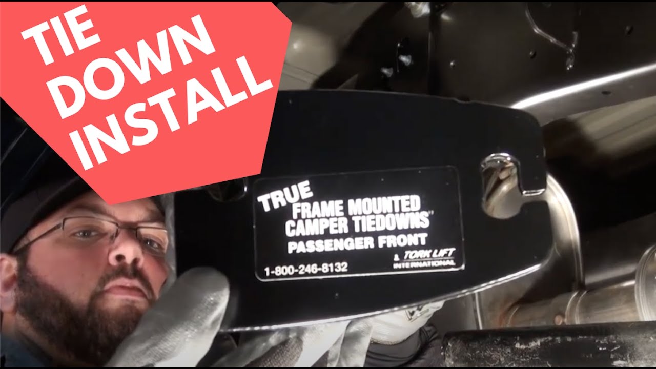 How to install Torklift Frame Mounted Camper Tie Downs - Truck camper tie downs