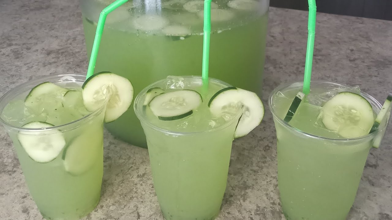 agua de pepino 🥒 con limón 🍋