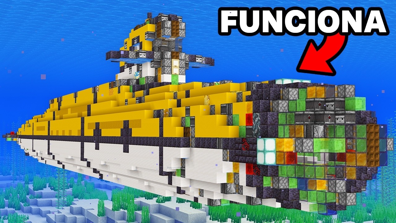 Construí un submarino funcional en Minecraft