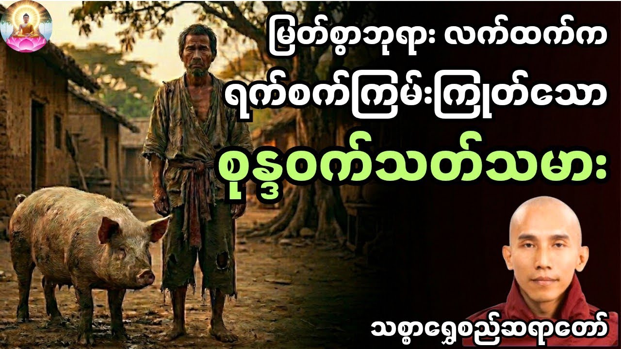 အကုသိုလ်အကျိုးပေး ကြောက်စရာကောင်းပုံ (စုန္ဒဝက်သတ်သမား ဇာတ်ကြောင်း) သစ္စာရွှေစည်ဆရာတော်၏ တရားတော်