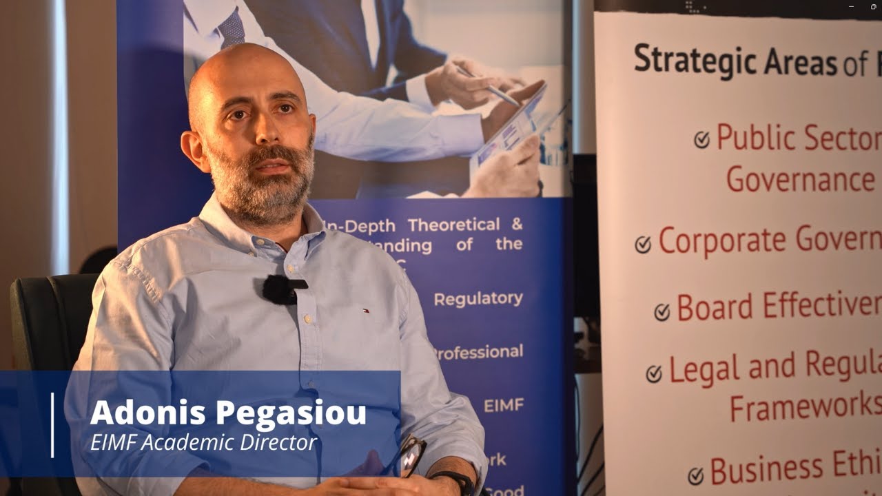Master in Governance, Risk and Compliance: Insights from EIMF's Academic Director, Adonis Pegasiou