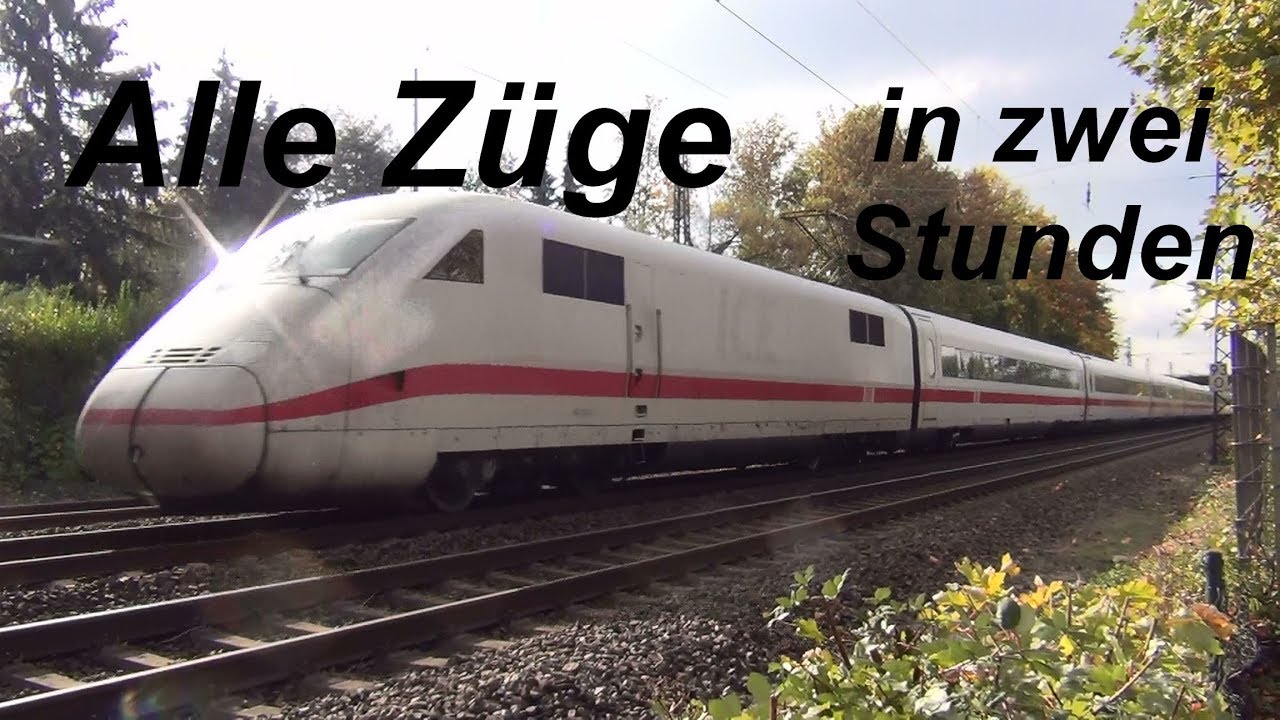 Bahnübergang | ALLE Züge in 2 Stunden mit ICE IC Regionalexpress Flixtrain S-Bahn und Güterzug