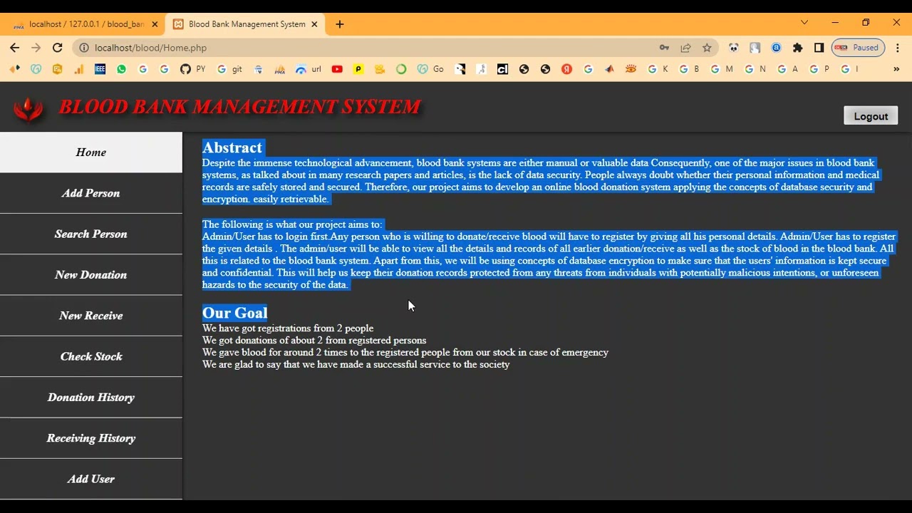 Blood Bank Inventory Management System