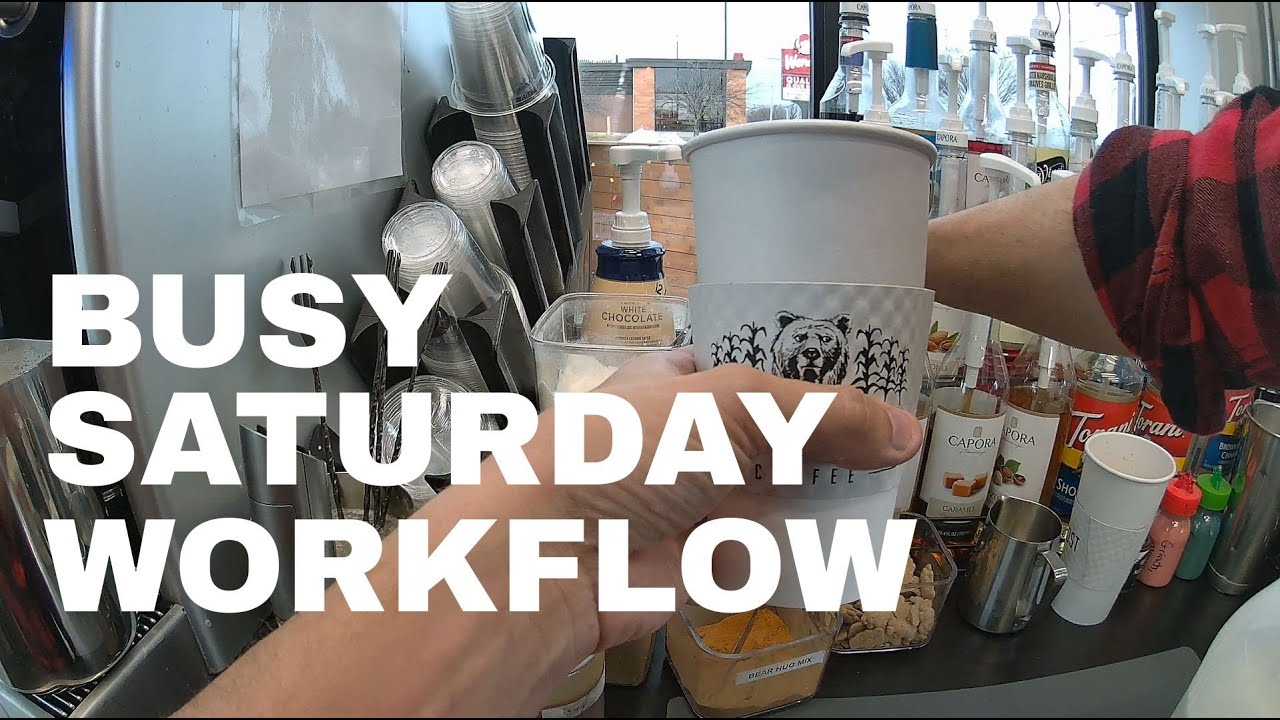 Busy Saturday Coffee Workflow | BIG first order!