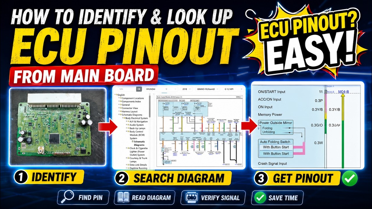 How to Identify ECU Pinout Correctly | Find Power, Ground & CAN Without Connector Diagrams