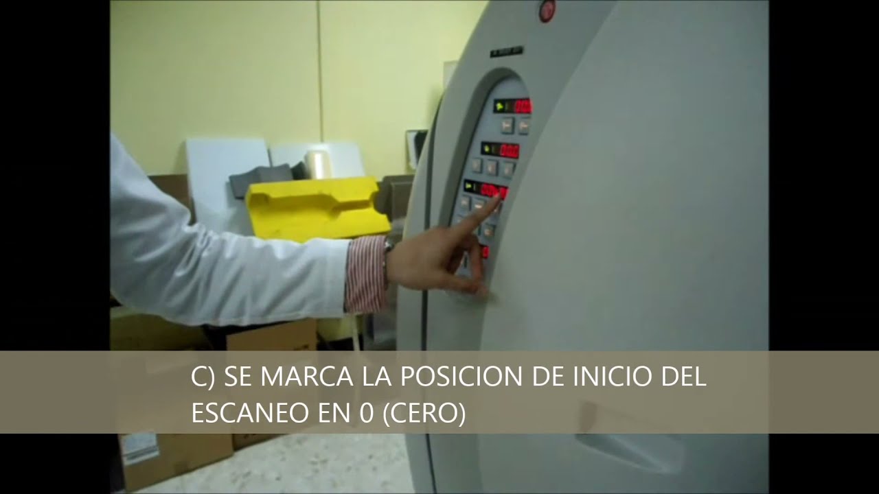 REALIZACION TOMOGRAFIA (TC) DE CRANEO / POSICIONAMIENTO, CENTRALIZACION, ESCANOGRAMA...