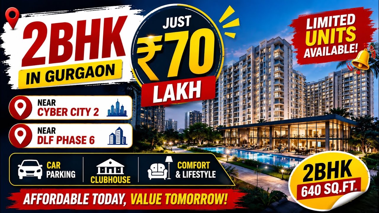 2BHK in Gurgaon at Just ₹70 Lakh? 😱 Near Cyber City 2 | Limited Units