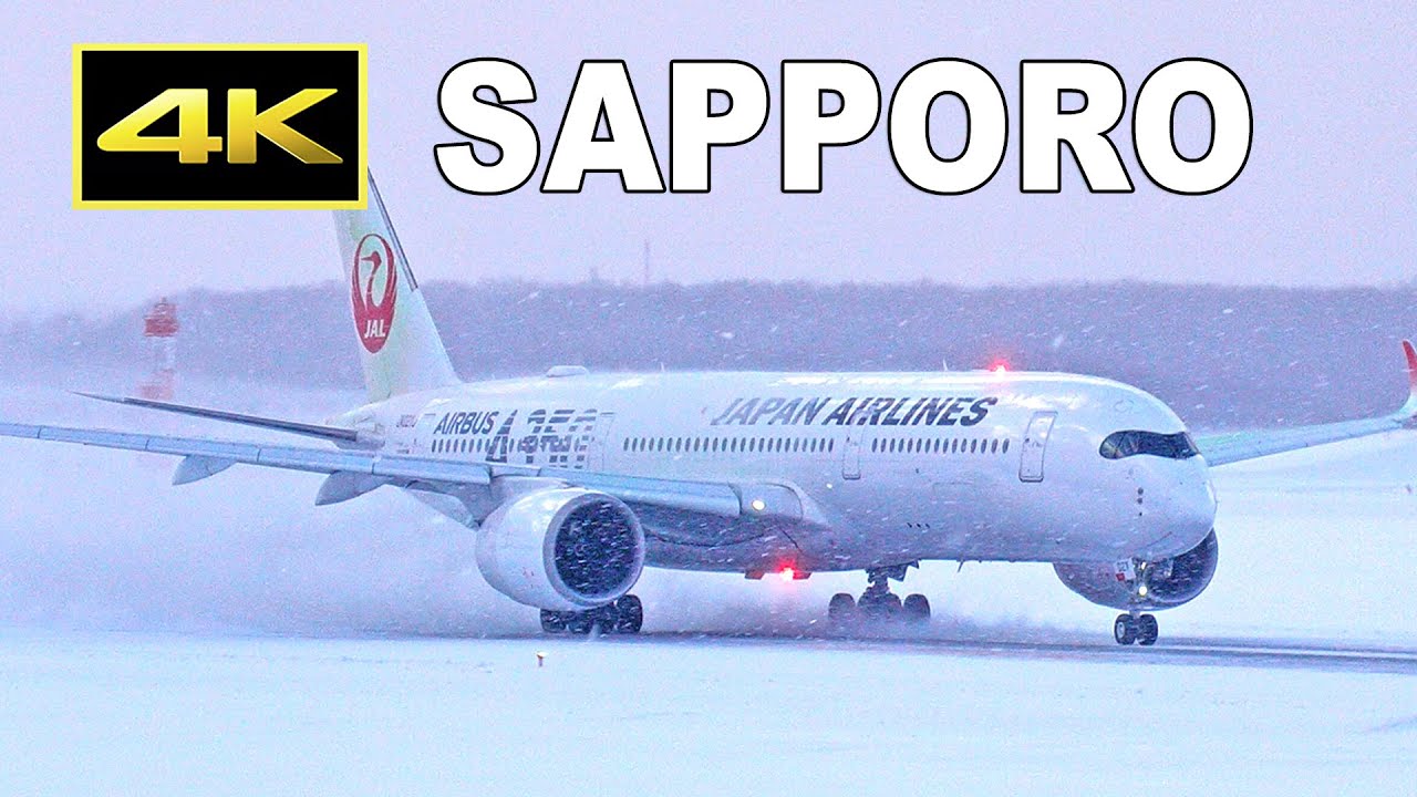 [4K] A350, 777, 787, A330, etc. - 雪の新千歳空港 2024 / Plane spotting at New Chitose Airport in winter