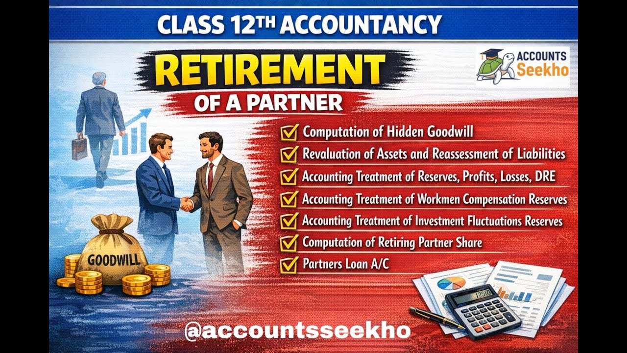 RETIREMENT OF A PARTNER | PART-3 | l CLASS 12th ACCOUNTANCY | 12-14 MARKS | #class12accounts #video