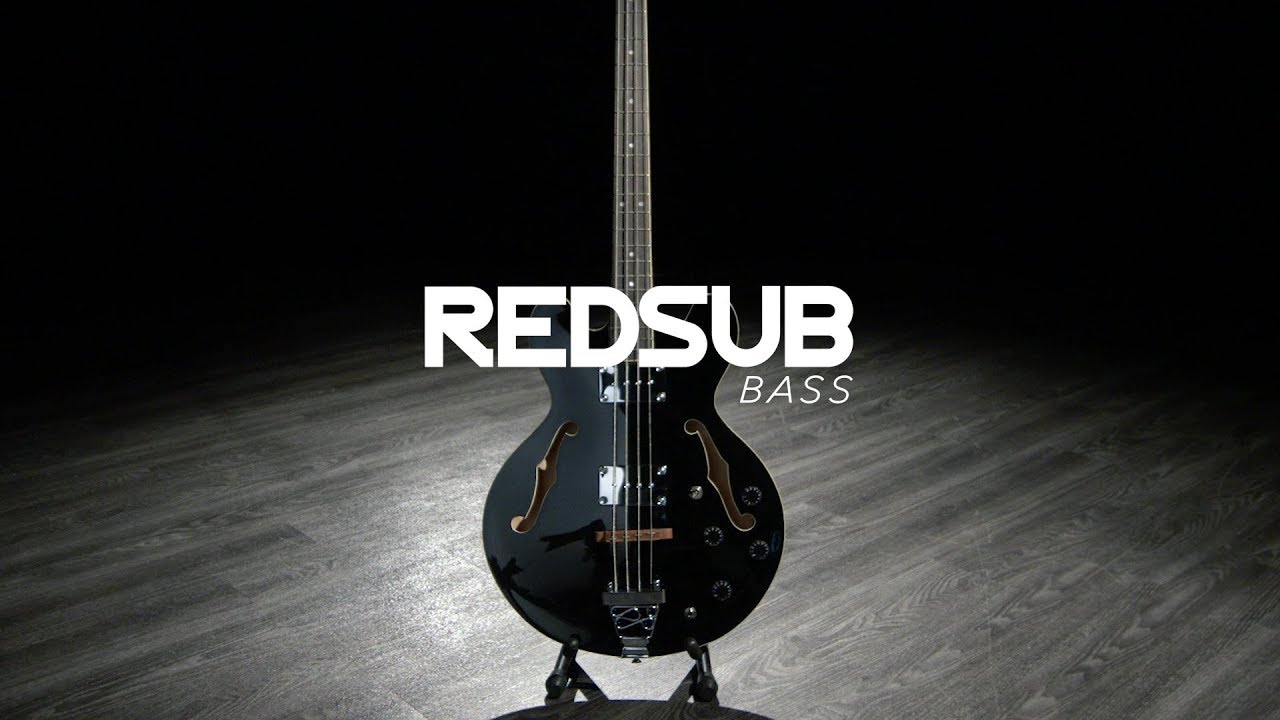 RedSub HB Bass Guitar, Jet Black | Gear4music demo