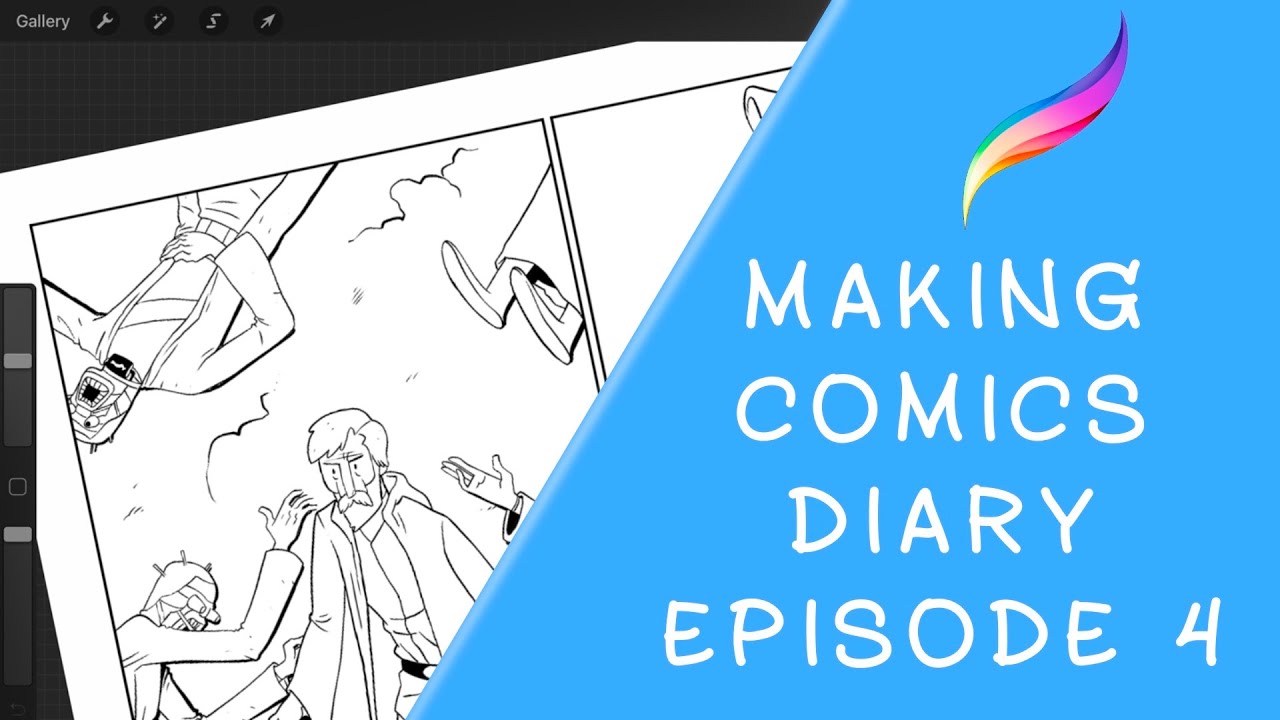 Making Comics Diary Episode 4- Procreate Hack to Split Panels