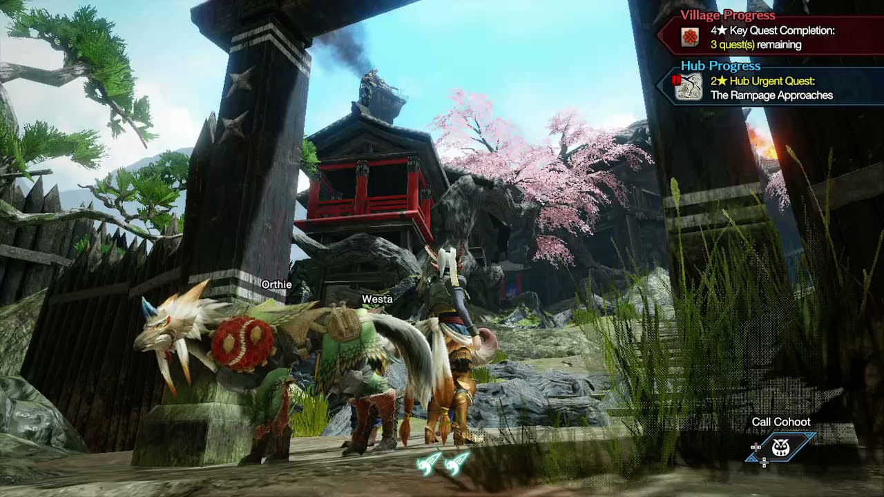 Owl pecking Utsushi(Monster Hunter Rise)