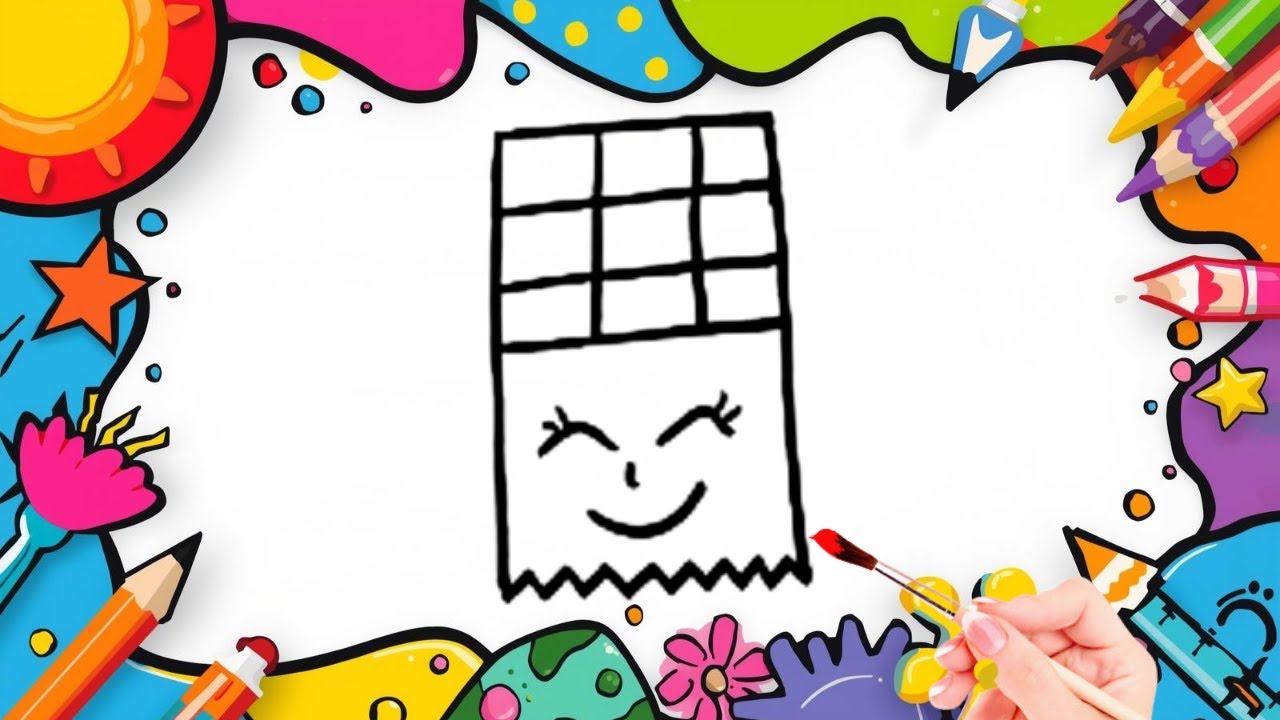 How To Draw cute Choclate  Drawing, Painting & Coloring For Kids and Toddlers_🌈🎨 🐋
