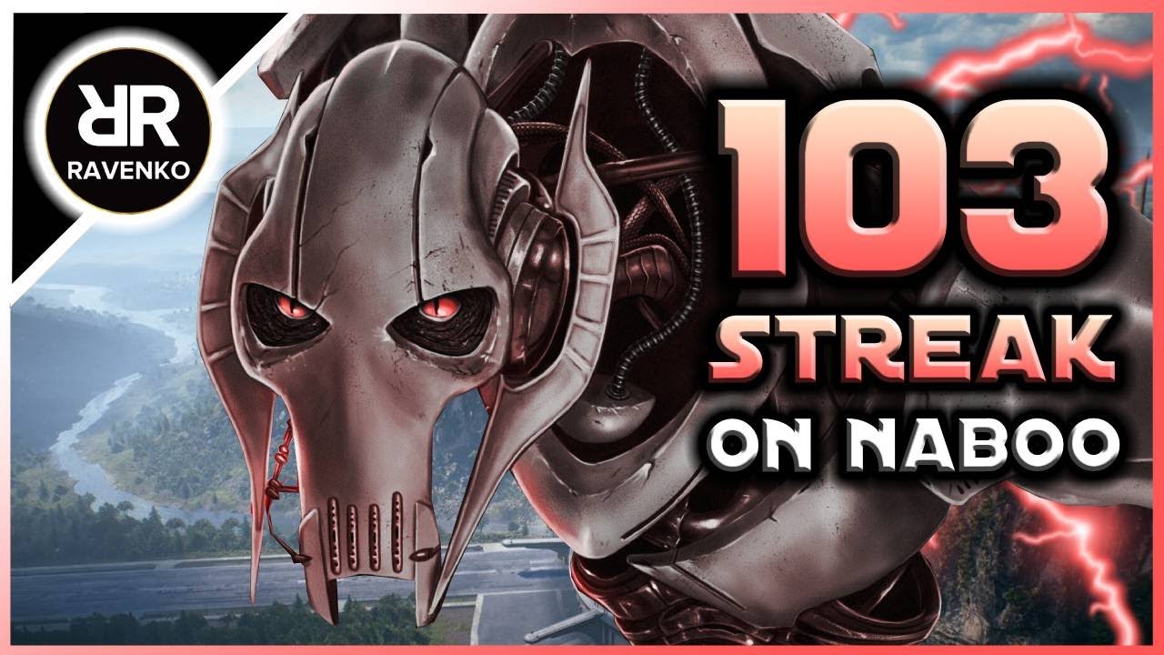 103 General Grievous Killstreak on Naboo (Star Wars Battlefront 2 - Galactic Assault)