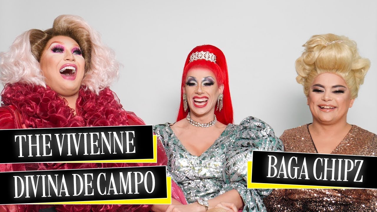 UK Drag Race queens The Vivienne, Divina de Campo and Baga Chipz argue over Cher and Dolly
