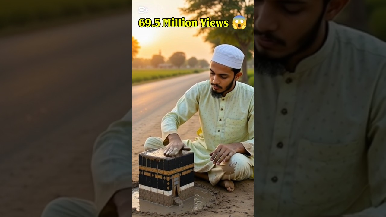making a beautiful mini kaba🕋from mud।Handmade Kaaba Model#short​ #kaaba​ #macca​