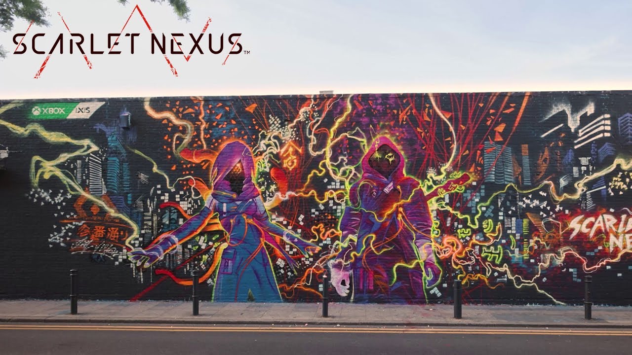 Scarlet Nexus Brainpunk Street Art created by mural artist, Jim Vision