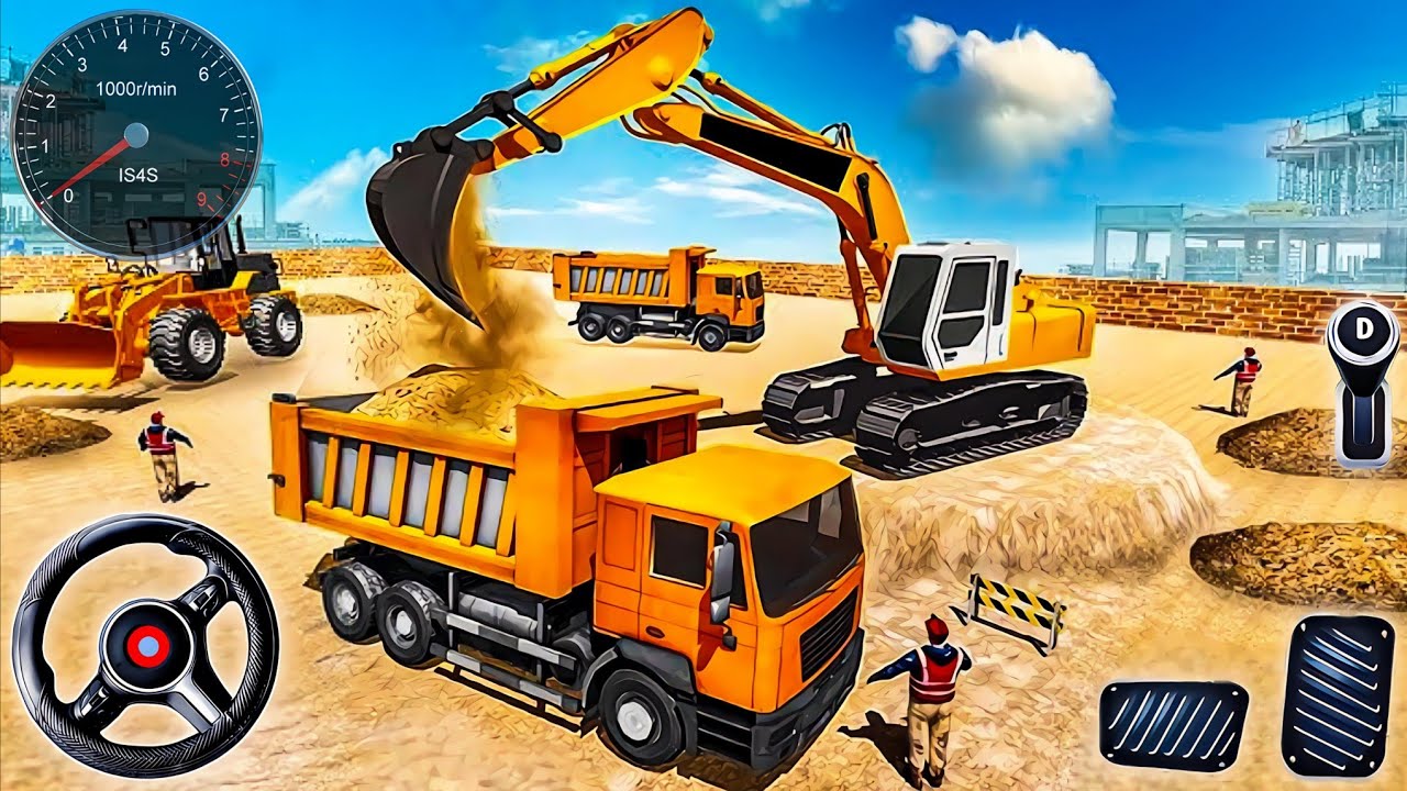 Real Jcb Driving Simulator 2025 - Real Cunstruction Excavator Game - Android GamePlay