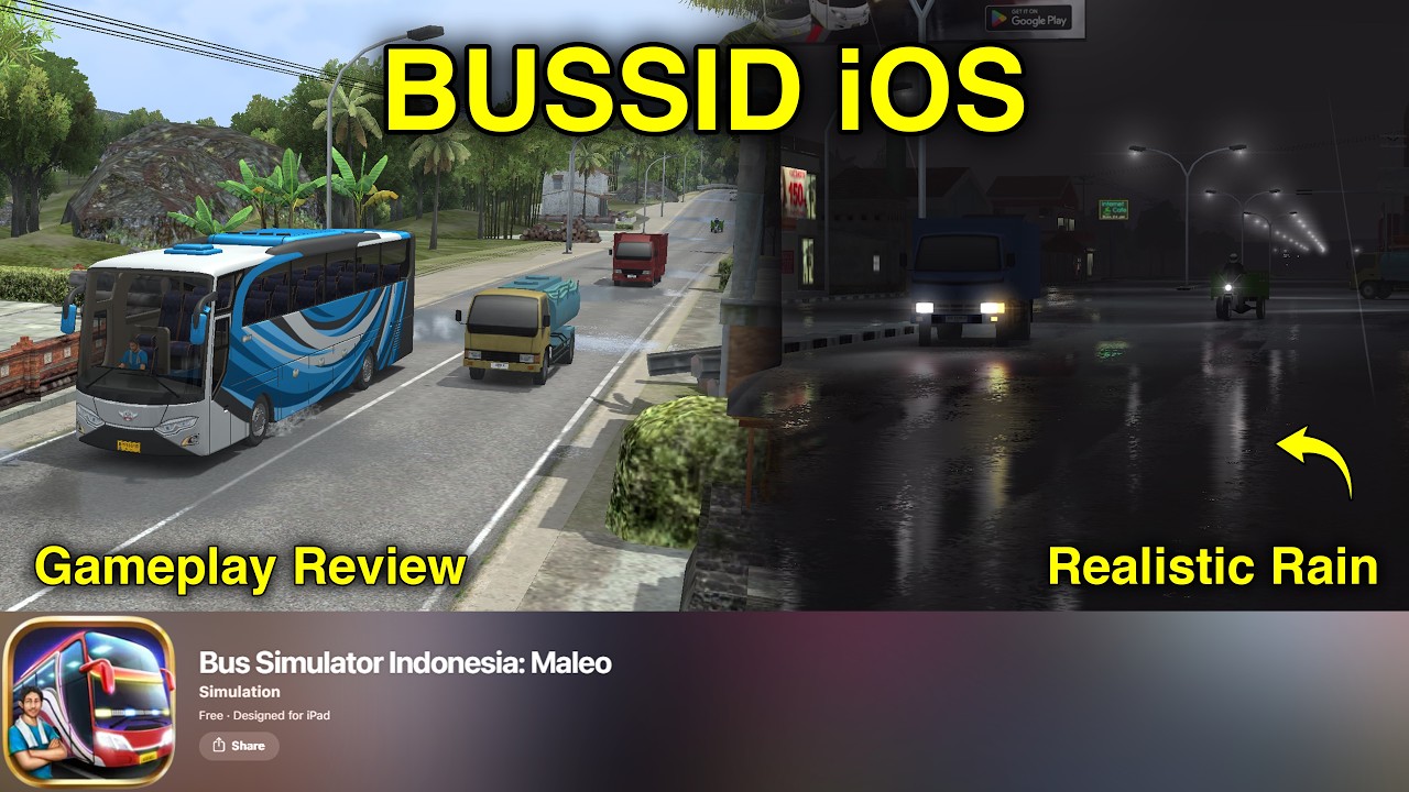AKHIRNYA! BUSSID iOS Review - Grafis Hujannya Real Banget!🔥