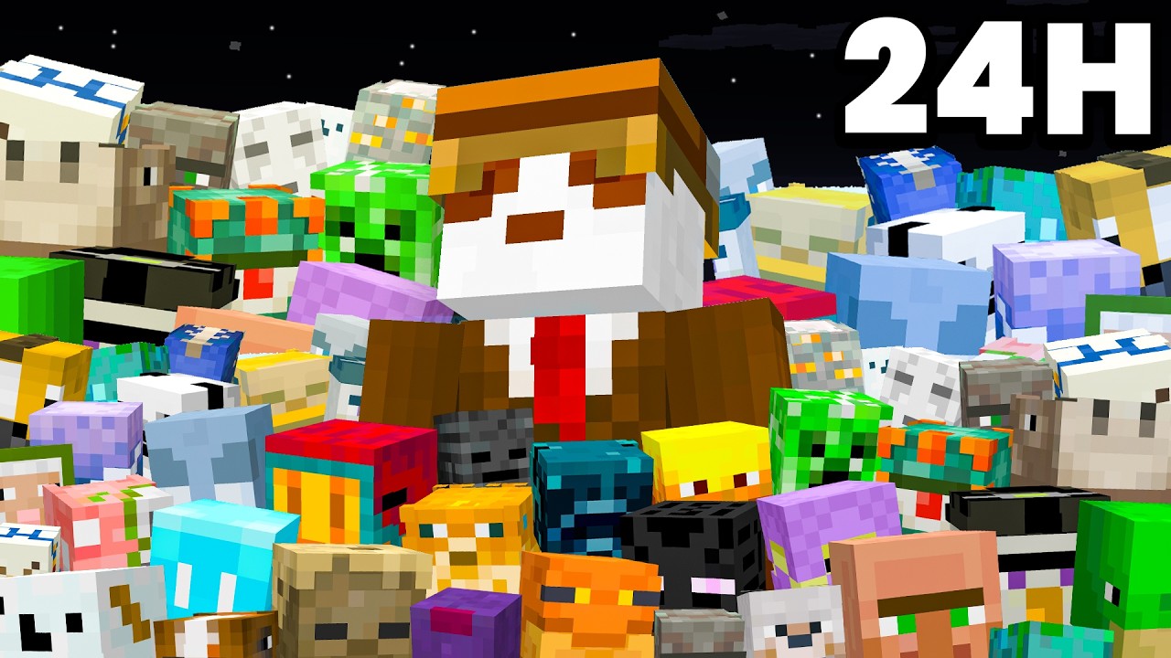 ZDOBYŁEM WSZYSTKIE GŁOWY MOB&Oacute;W w 24 GODZINY w Minecraft!