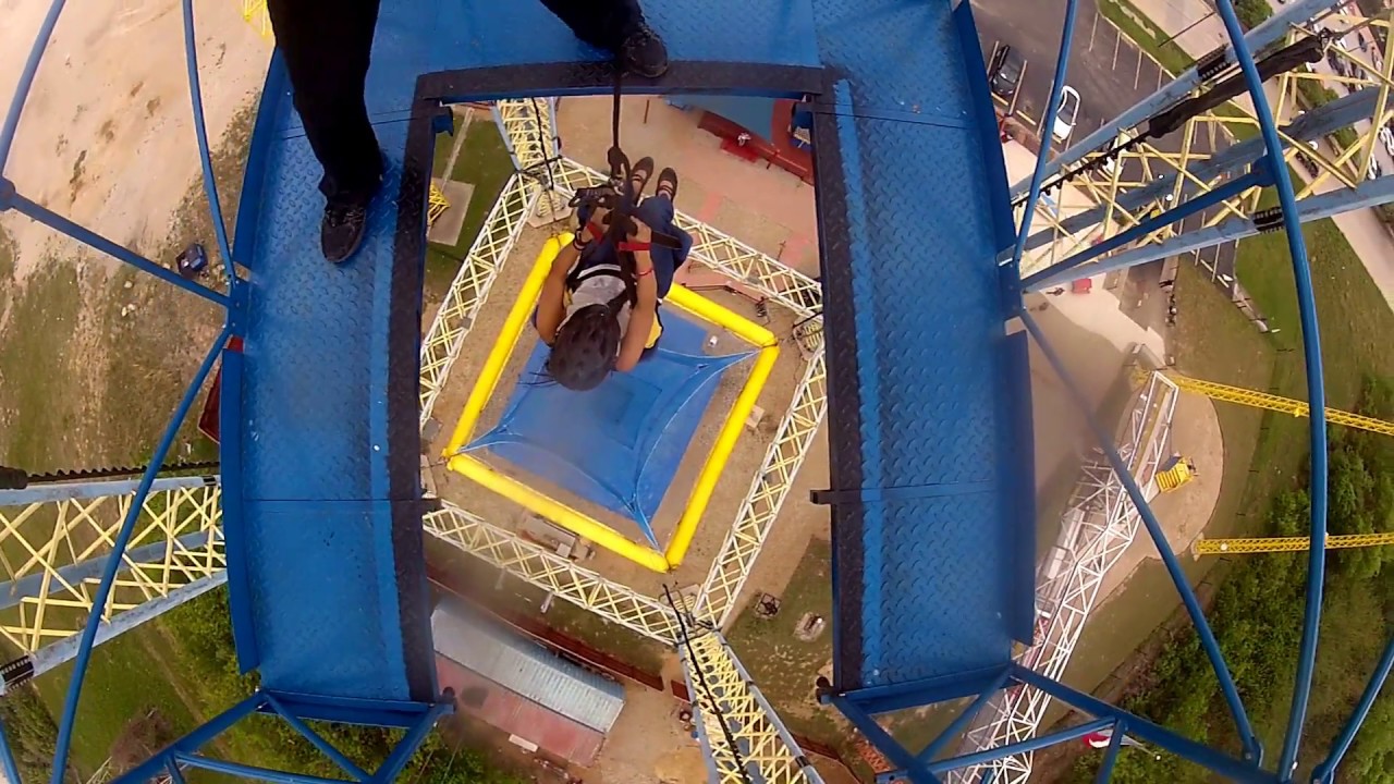 130 foot drop - Nothin' but net - Free fall - Zero Gravity - Dallas, Texas