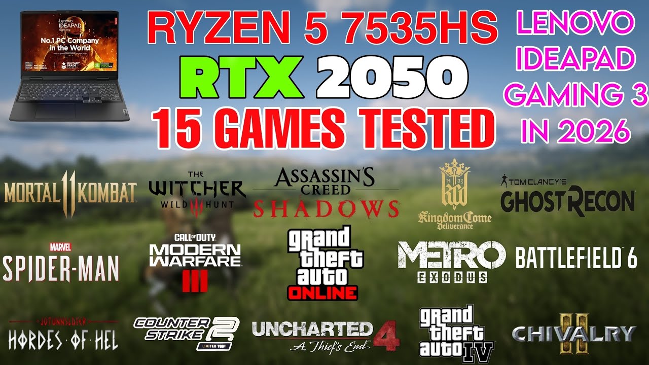 RTX 2050 Laptop : Test in 15 Games in 2026 - Worth for Modern Games?