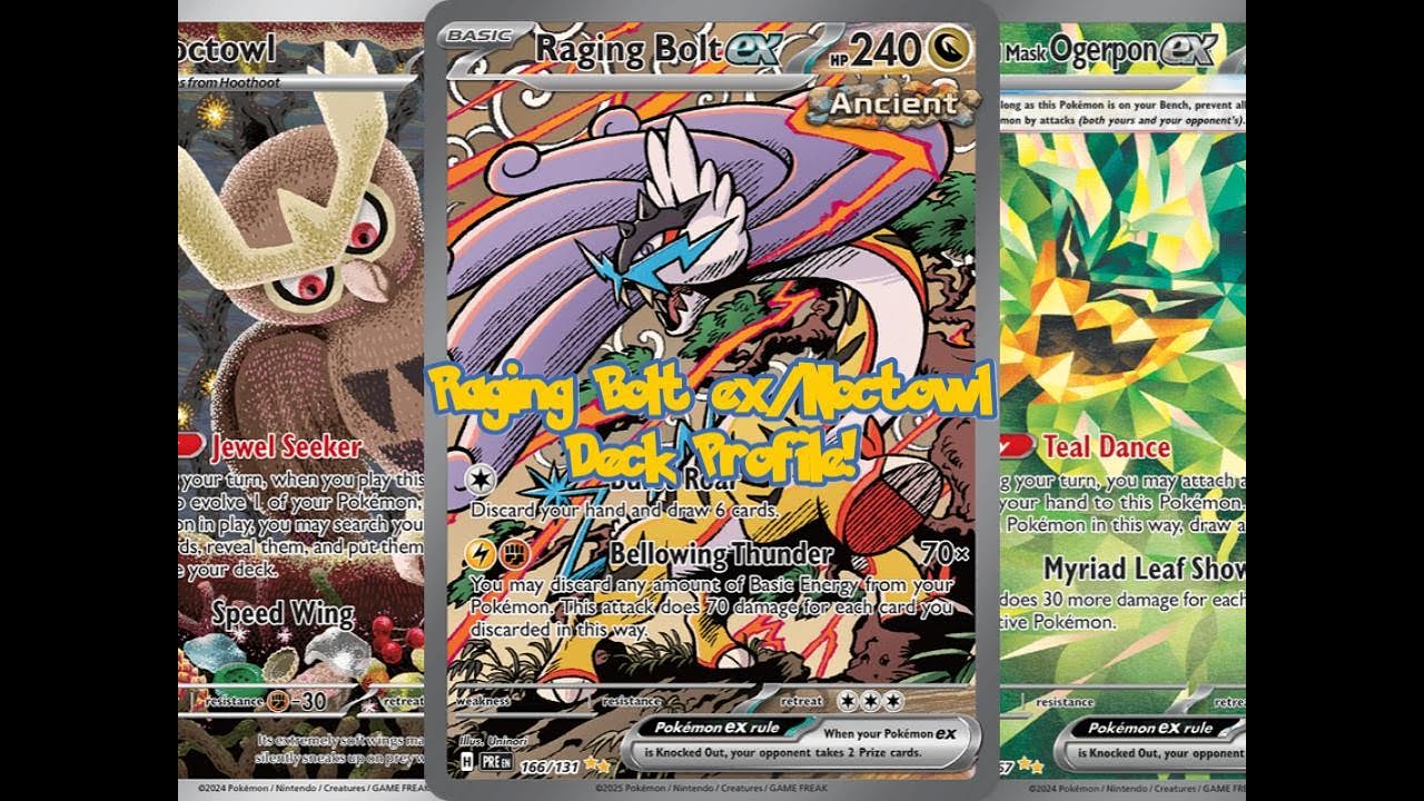 Raging Bolt ex/Teal Mask Ogerpon ex/Noctowl - SVI-BLK/WHT Deck Profile!