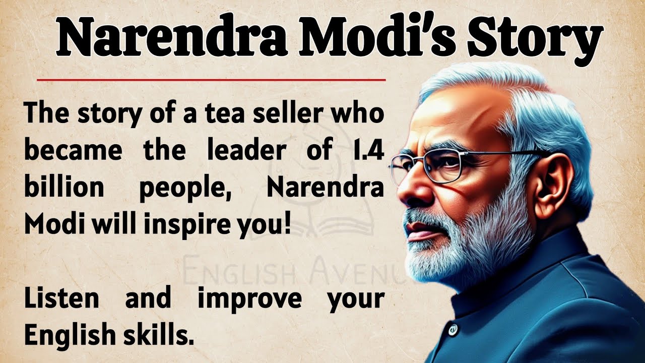 Narendra Modi's Story || Learn English Through Story Level 1 🔥 || English Listening Practice ✅