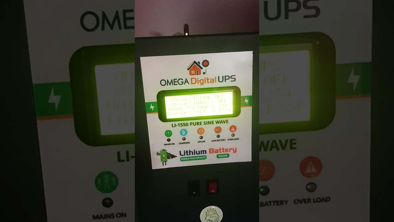 omega digital ups / lithium battery / zero maintenance  inverter/ faster charge / 4 year warranty.