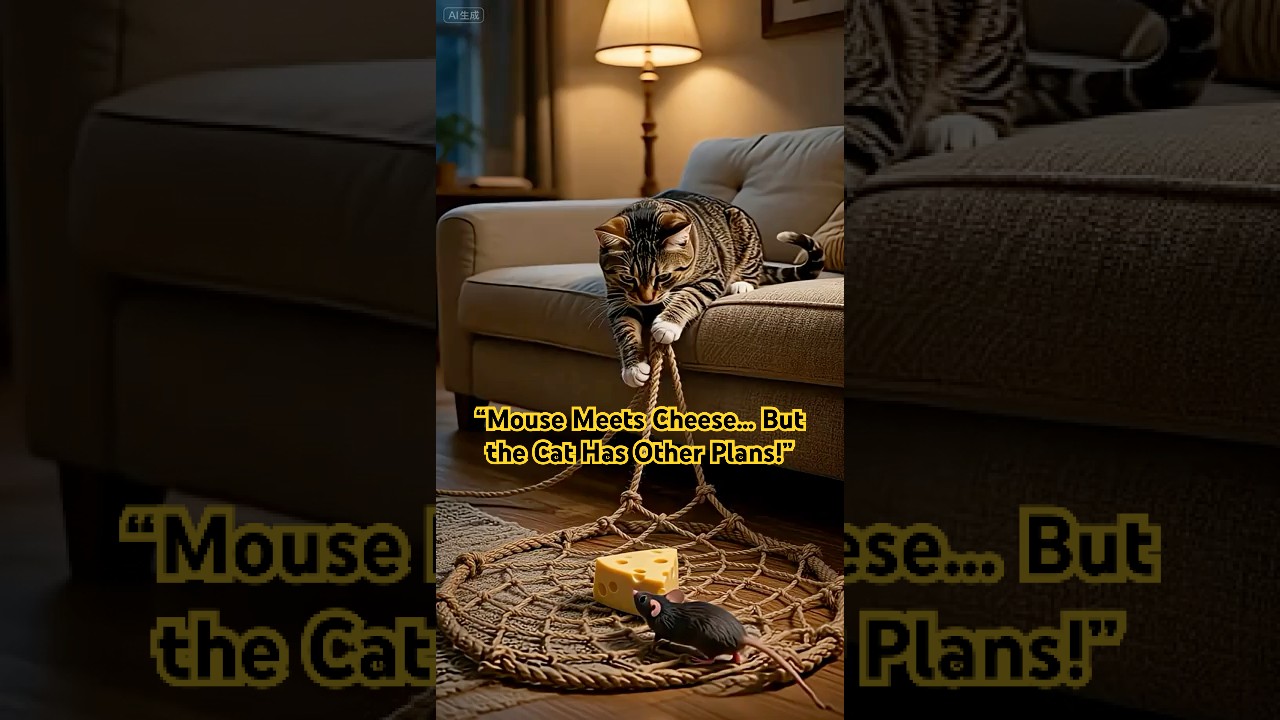 &ldquo;Mouse Meets Cheese&hellip; But the Cat Has Other Plans!&rdquo; #catvsmouse #cozycat #funnycat