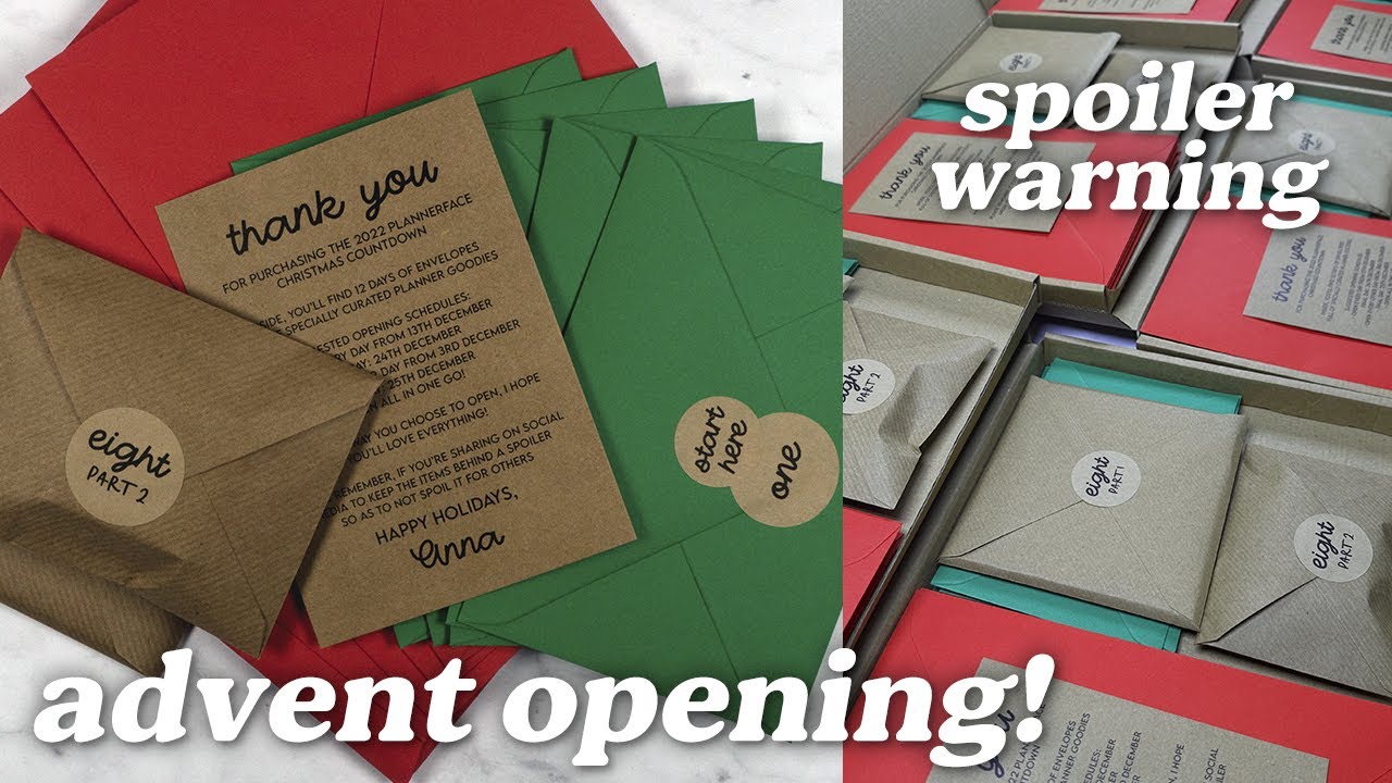 Christmas Countdown Unboxing! | Planner Sticker Advent Calendar 2022 | Plannerface