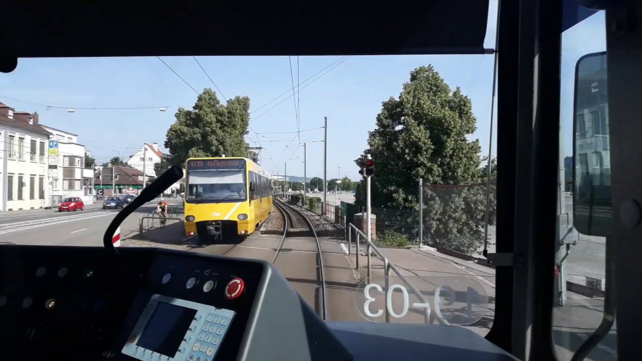 U19 Neugereut - Neckarpark | Führerstandsmitfahrt Stadtbahn Stuttgart