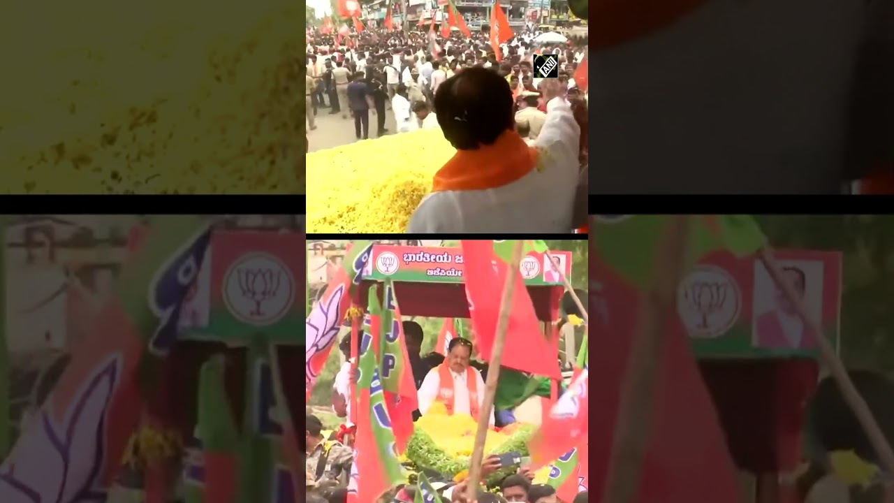 Karnataka polls 2023: BJP&rsquo;s National President JP Nadda holds roadshow in Vijayanagara