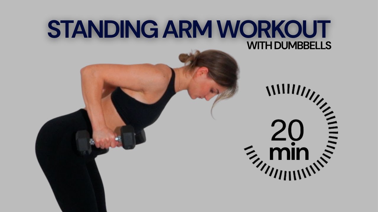 20 MIN STANDING ARM WORKOUT | With Dumbbells | No Pushups