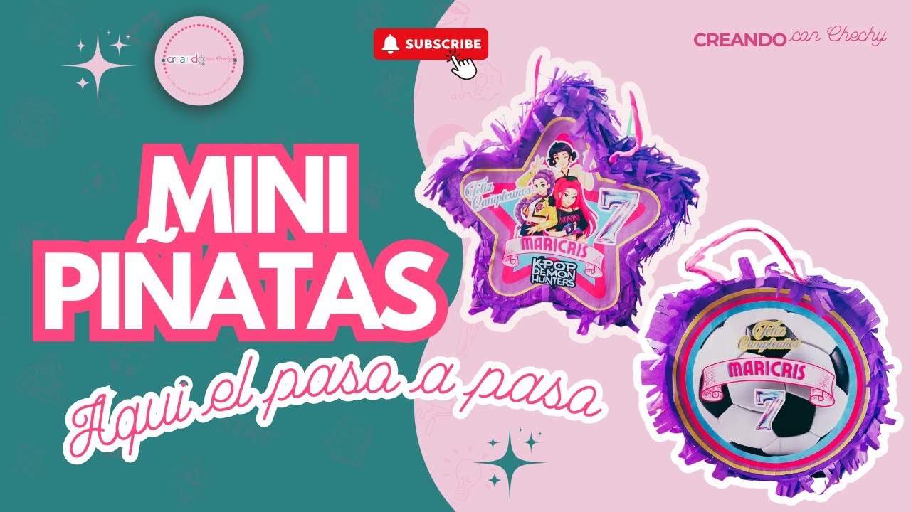 Mini piñatas paso a paso 🎉 Cómo hacer prototipos fáciles para cumpleaños #manualidades