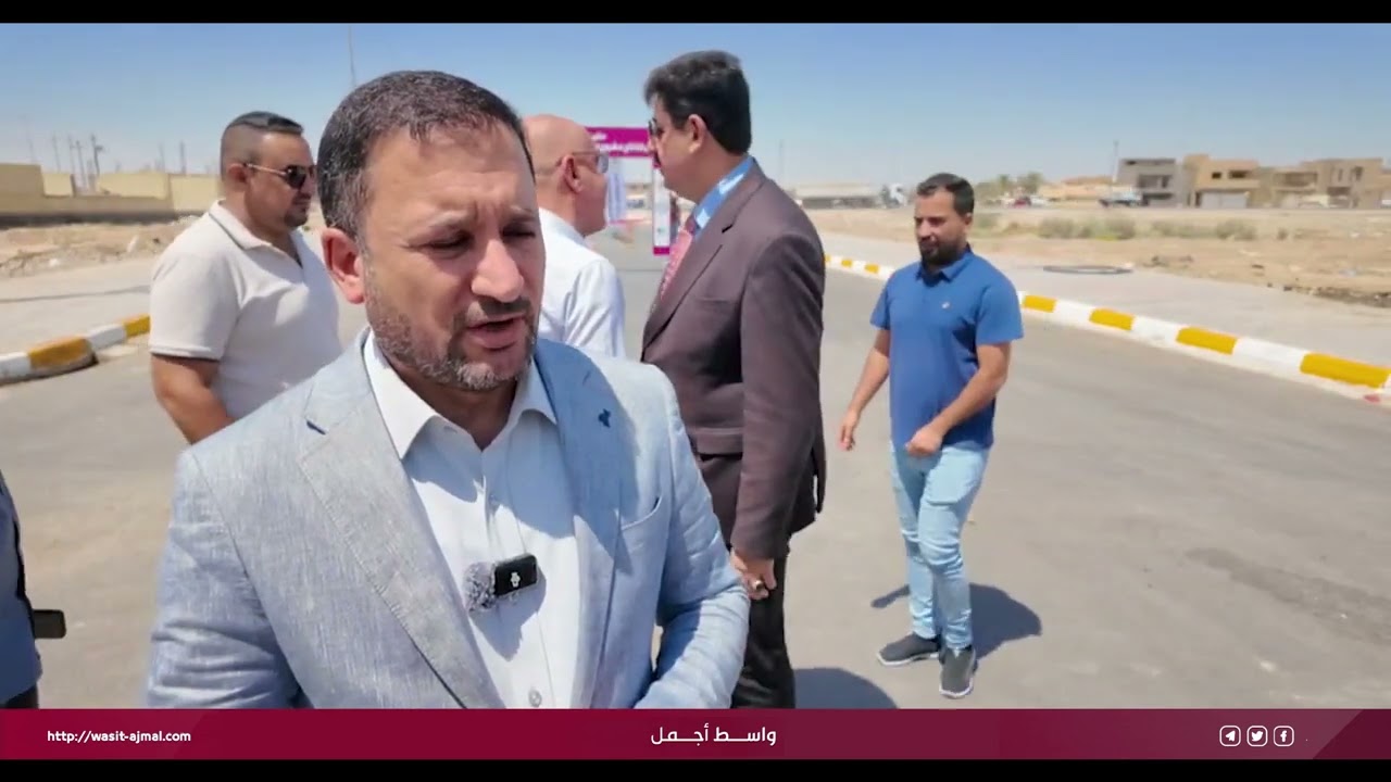 محافظ واسط السيد هادي مجيد الهماشي يفتتح مشروع تطوير وتأهيل منطقة الراشدية في قضاء الحي .