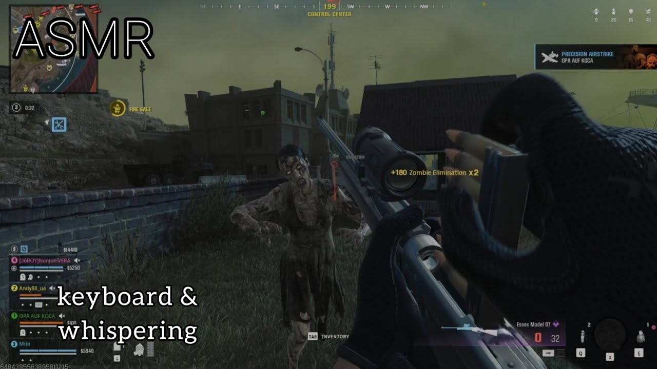 [ASMR Warzone] trying out a new zombie mode🧟&zwj;♂️ keyboard & mouth sounds