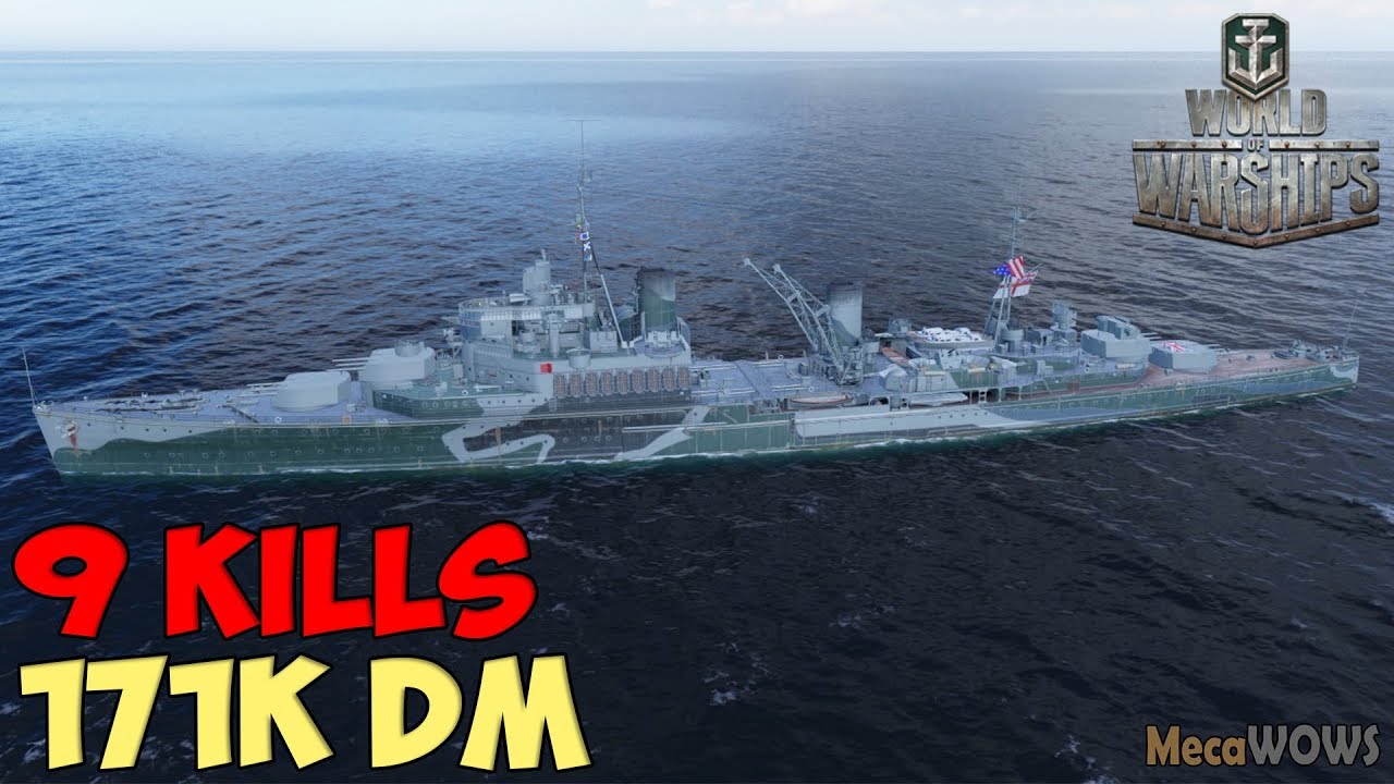World of WarShips | Fiji | 9 KILLS | 171K Damage - Replay Gameplay 4K 60 fps
