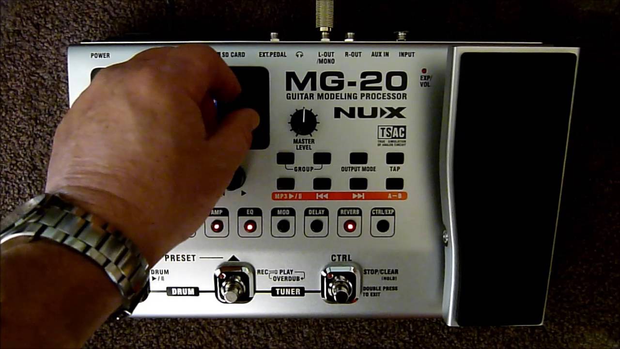 Nux  MG-20 guitar modelling processor review